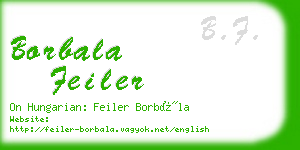 borbala feiler business card